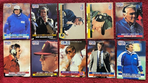 1991 pro set nfl - set, coach